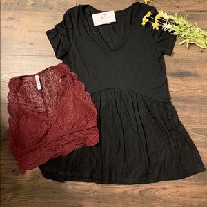 7th ray Tops - Peplum tunic top 7th ray Tops - Peplum tunic top